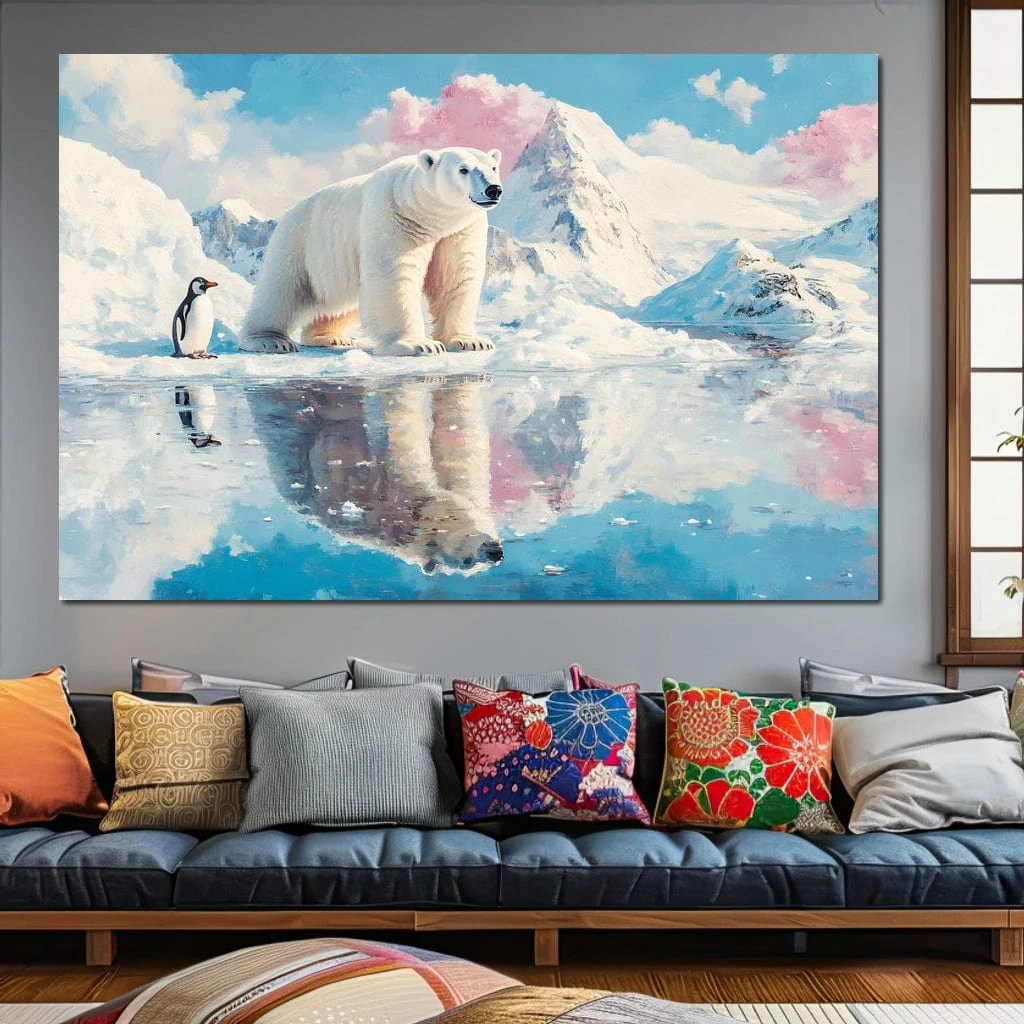 Polar Bears Companions Reflected - Image 9