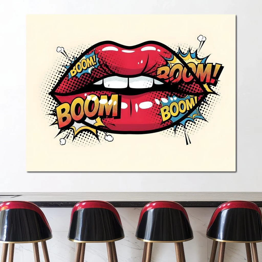 Pop Art Lips Explosive Allure - Image 12