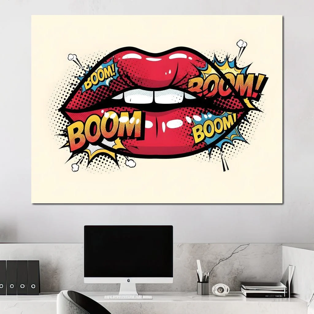 Pop Art Lips Explosive Allure - Image 9