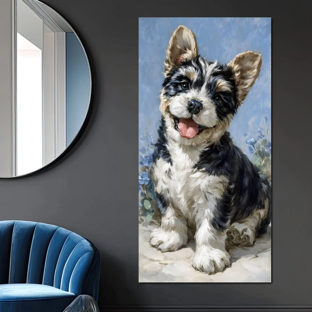 Puppy Grin with Floral Charm - Image 9
