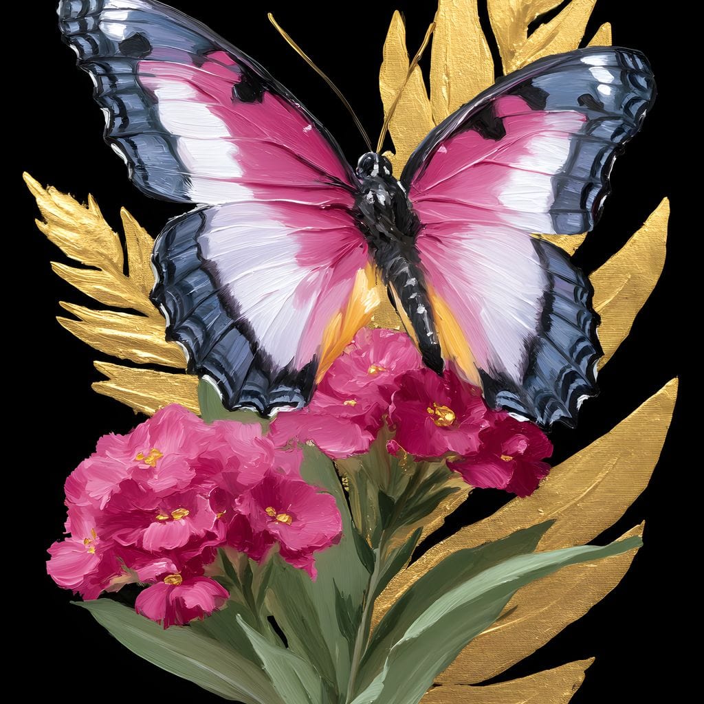 Radiant Butterfly and Gold Florals - Image 13