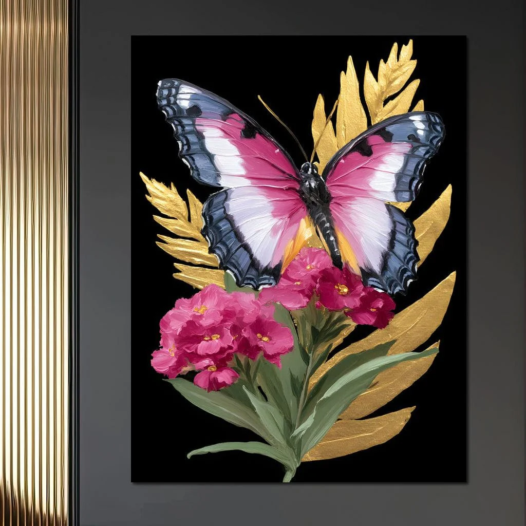 Radiant Butterfly and Gold Florals - Image 5