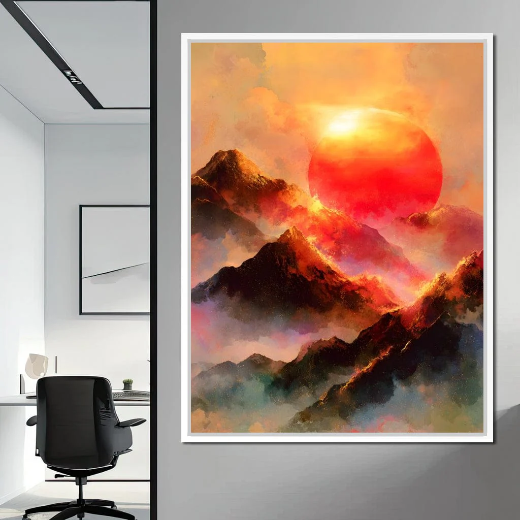 Radiant Dawn Over Ignited Peaks - Image 10