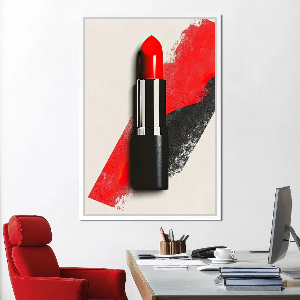Radiant Lipstick Allure on Canvas - Image 6