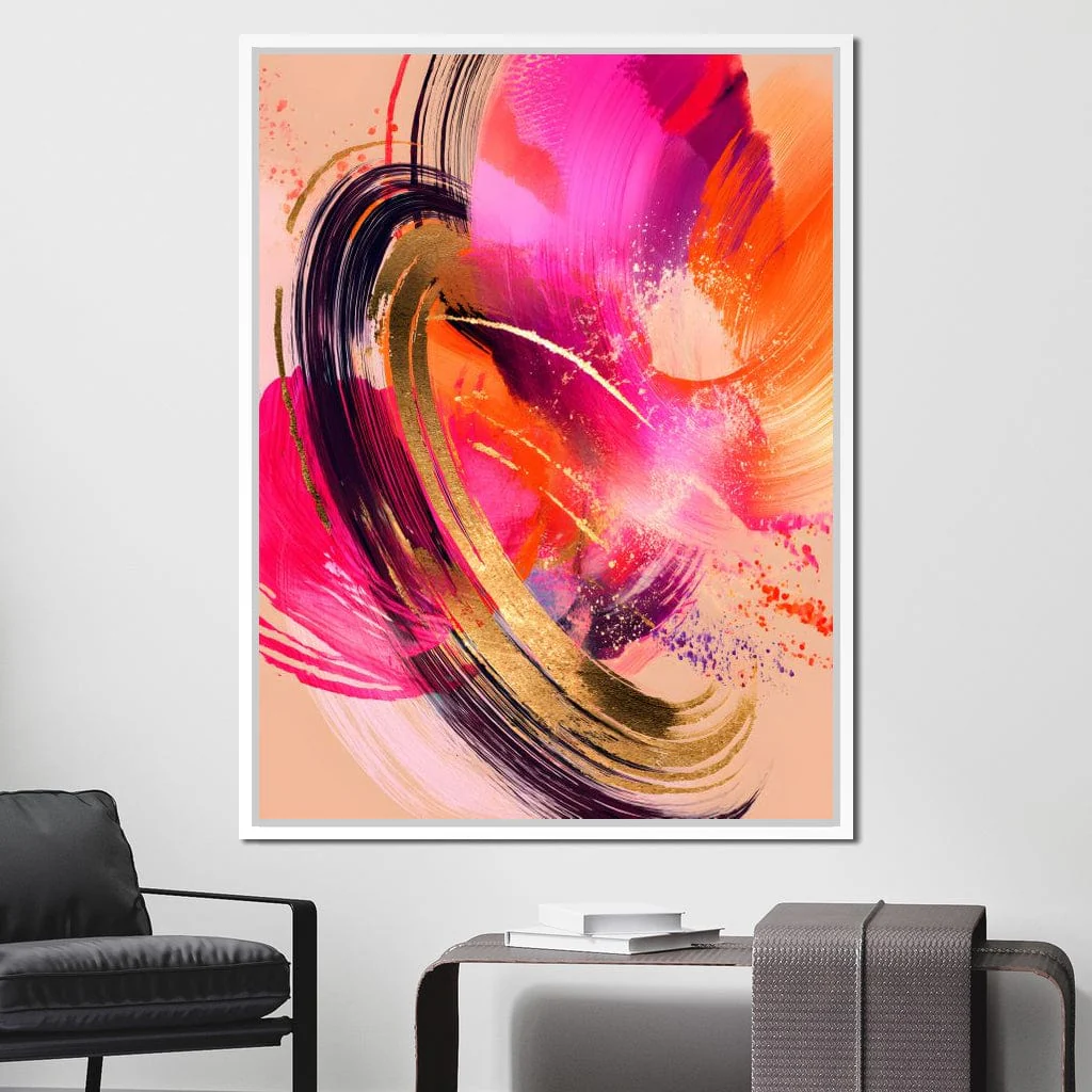 Radiant Magenta Gold Swirl Energy - Image 10