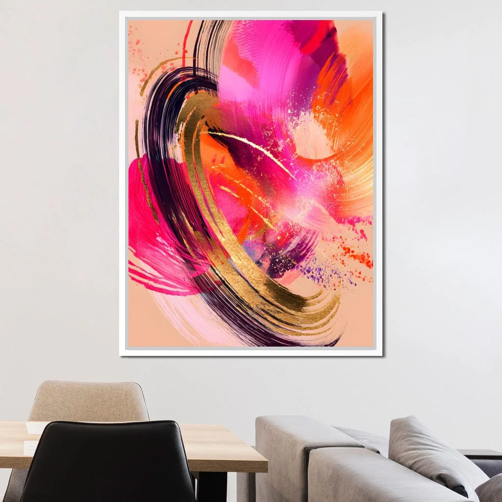 Radiant Magenta Gold Swirl Energy - Image 11