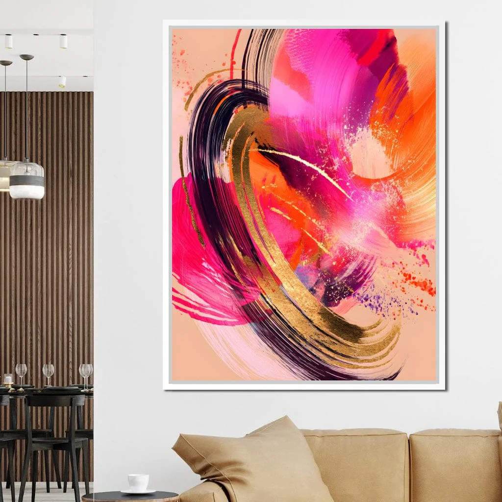 Radiant Magenta Gold Swirl Energy - Image 12