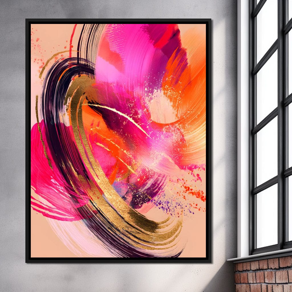 Radiant Magenta Gold Swirl Energy - Image 2