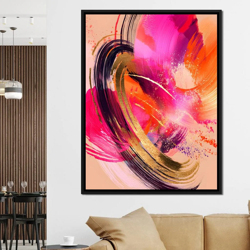 Radiant Magenta Gold Swirl Energy - Image 3