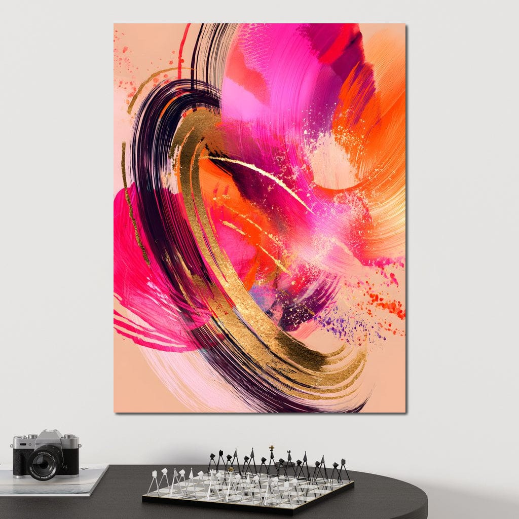 Radiant Magenta Gold Swirl Energy - Image 4