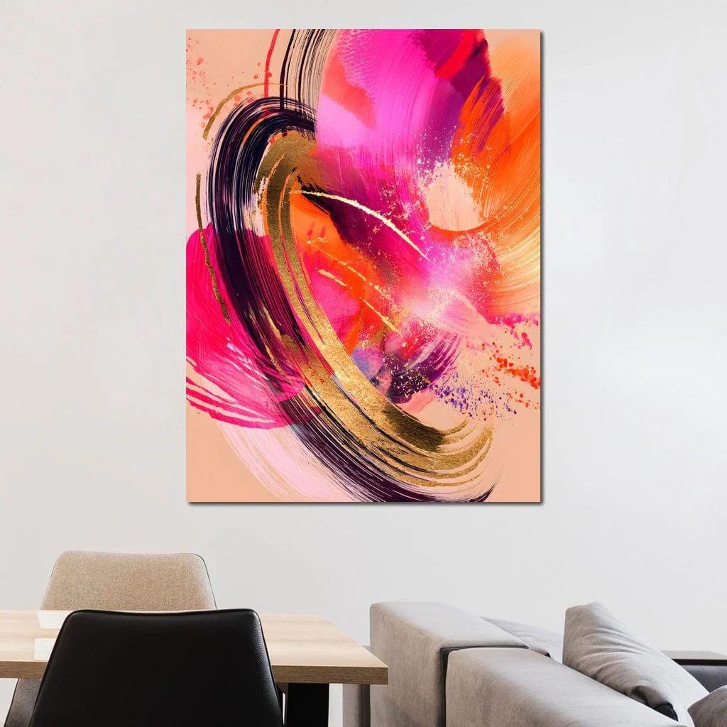 Radiant Magenta Gold Swirl Energy - Image 6