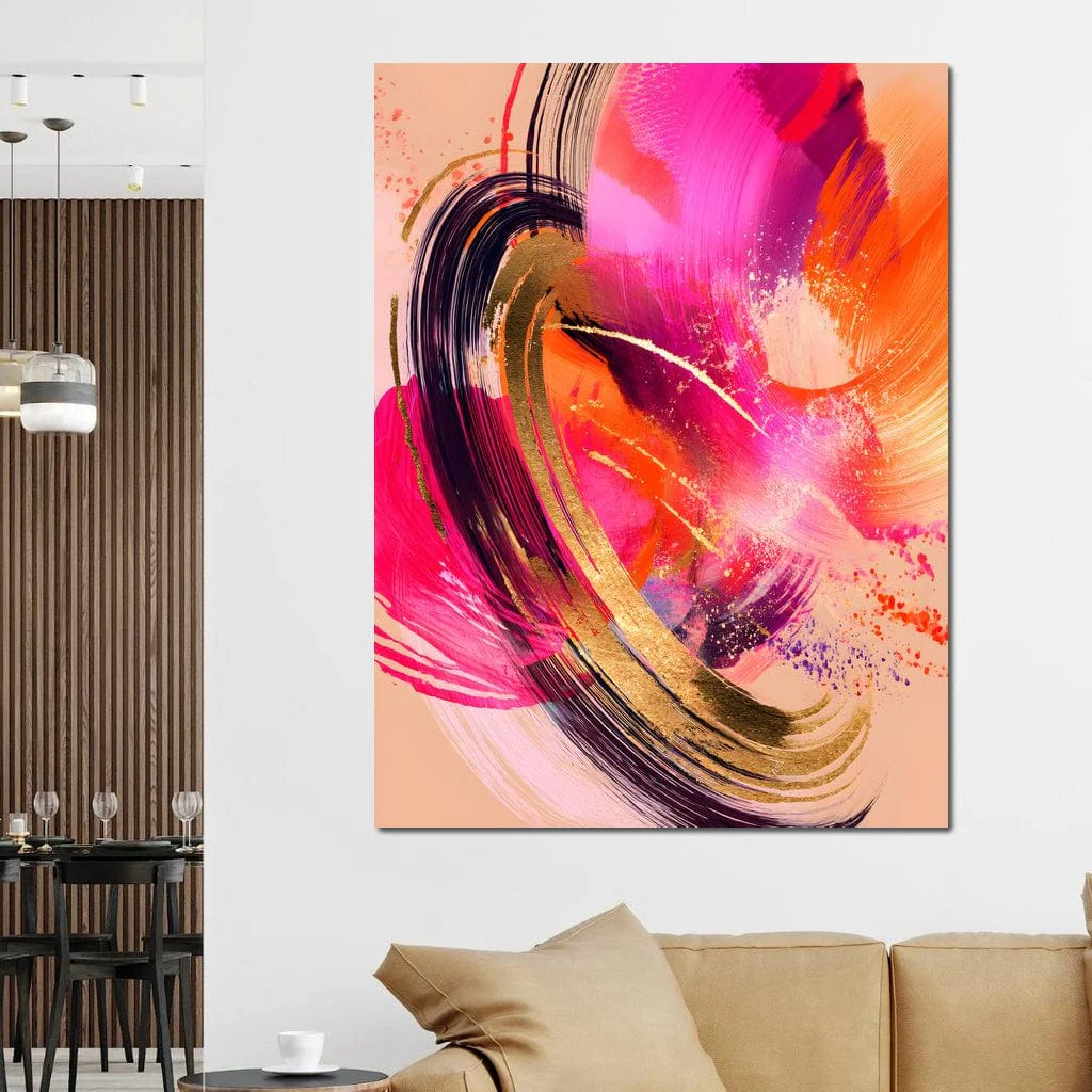 Radiant Magenta Gold Swirl Energy - Image 7