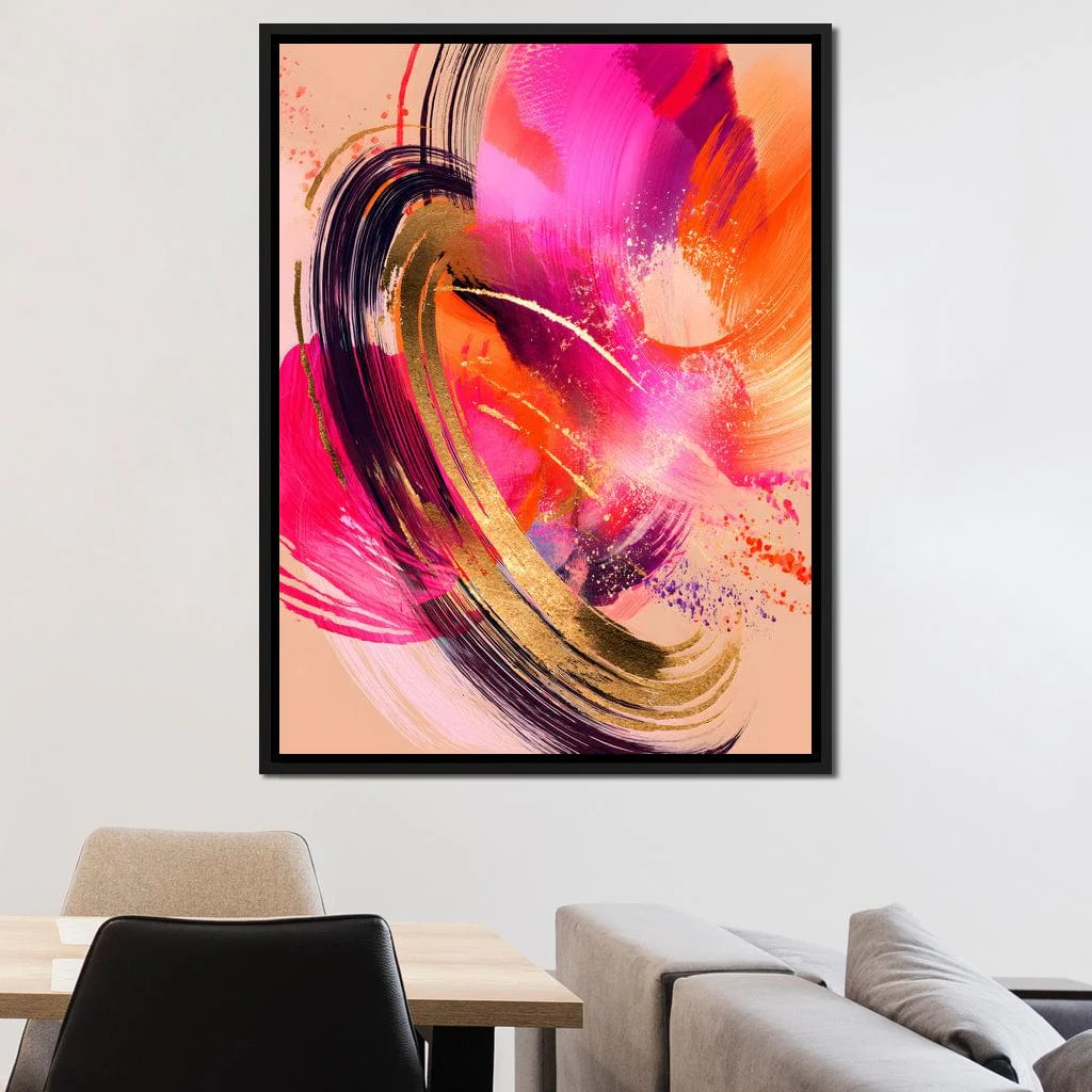 Radiant Magenta Gold Swirl Energy - Image 9