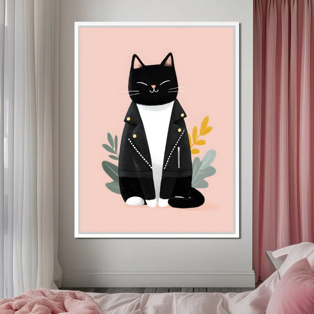 Rebel Feline Chic on Blush - Image 11