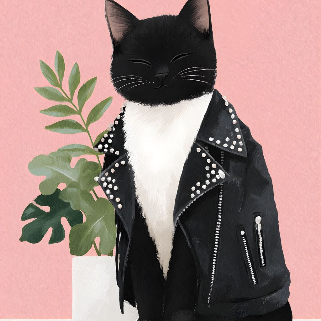 Rebel Feline Fashion Portrait - Image 14