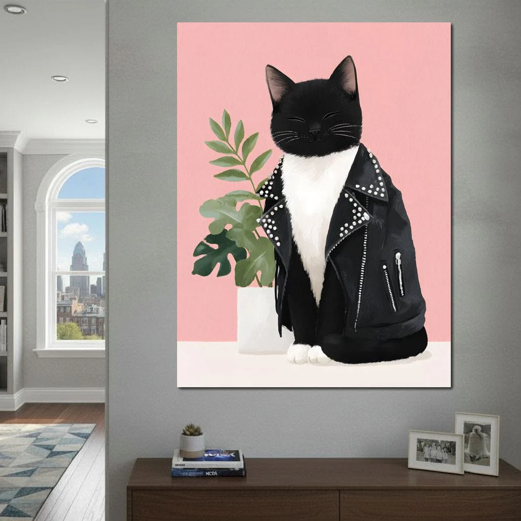 Rebel Feline Fashion Portrait - Image 8