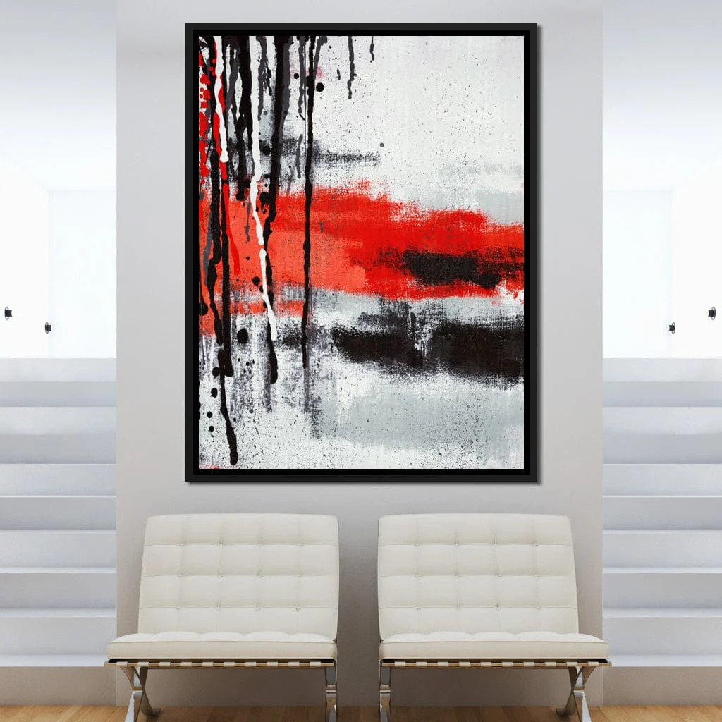 Red & Black Abstract Art - Image 9