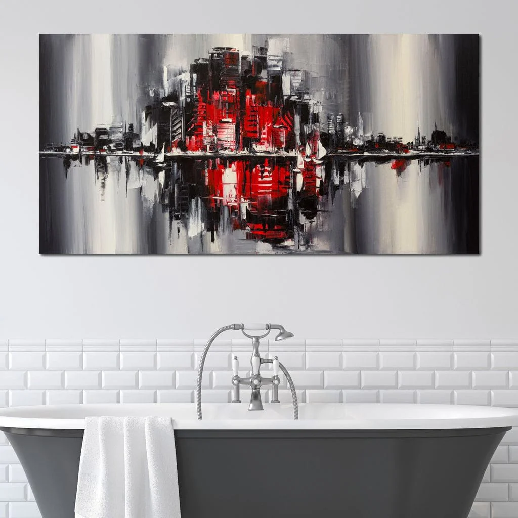 Red Black & Grey Skyline - Image 5