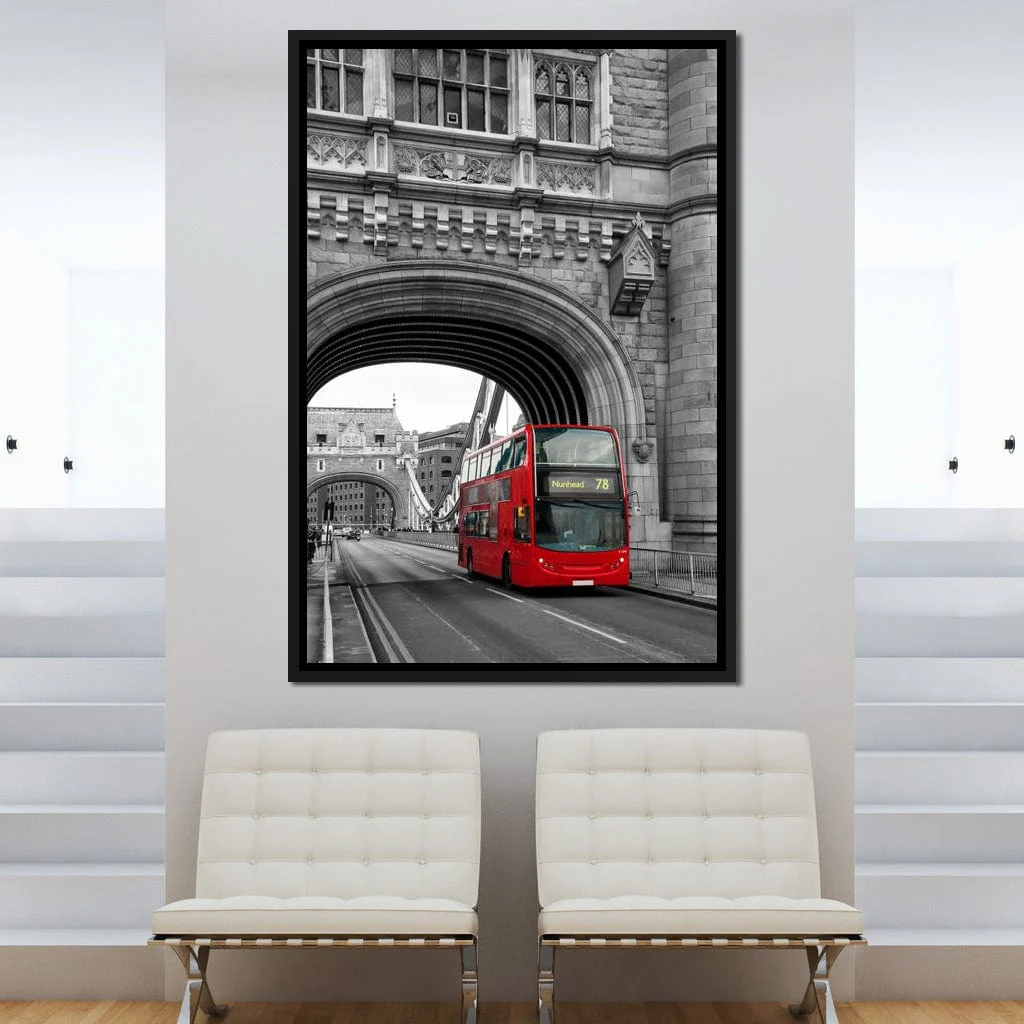 Red Bus Passing on the Tower Bridge - Image 11