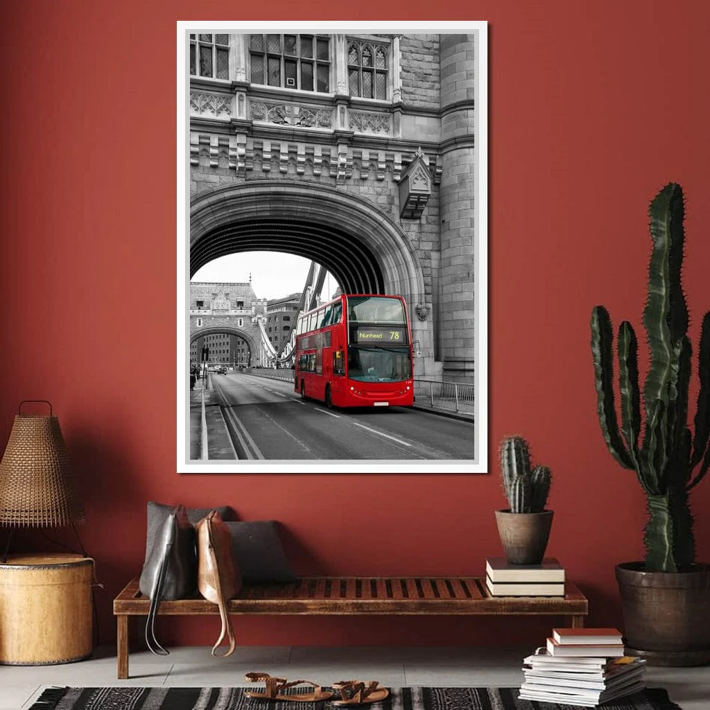 Red Bus Passing on the Tower Bridge - Image 13