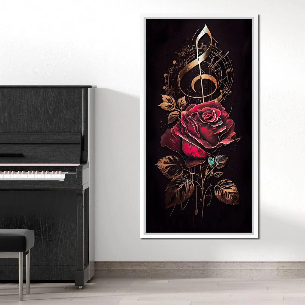 Red Rose & Musical Notes - Image 12