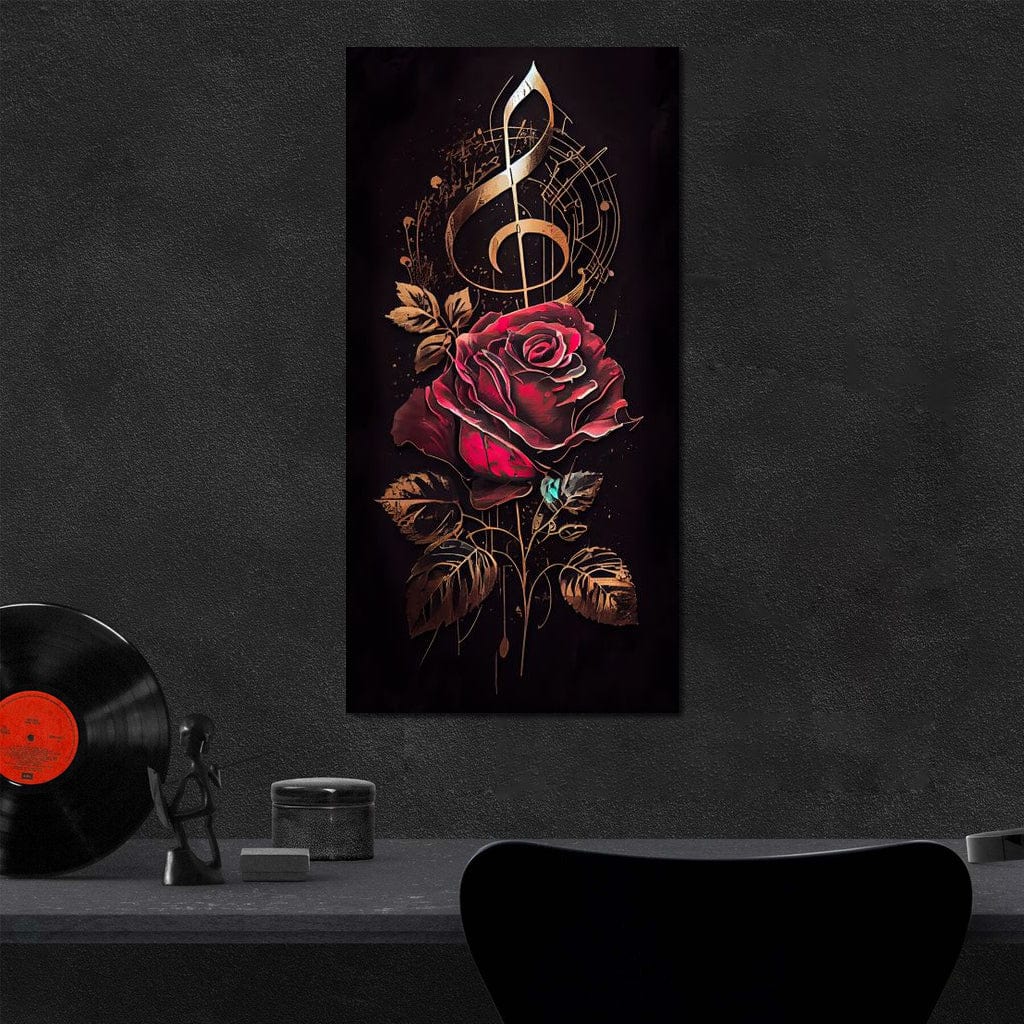 Red Rose & Musical Notes - Image 4