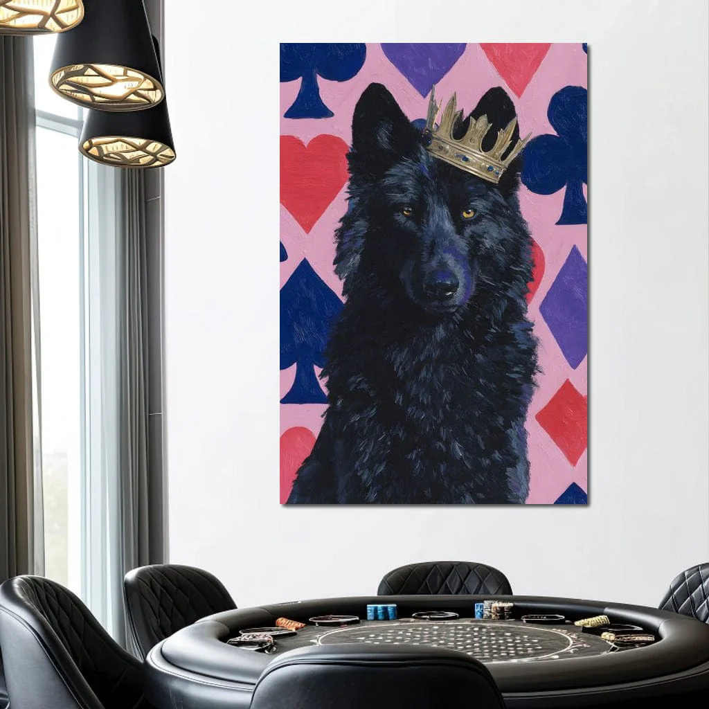 Regal Midnight Wolf Card Royalty - Image 8