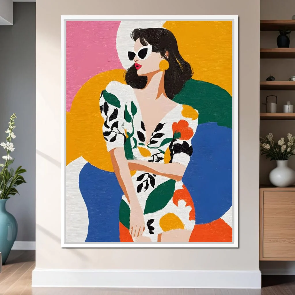 Retro Chic Diva Color Pop Portrait - Image 13