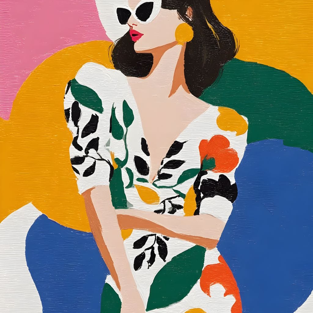 Retro Chic Diva Color Pop Portrait - Image 14