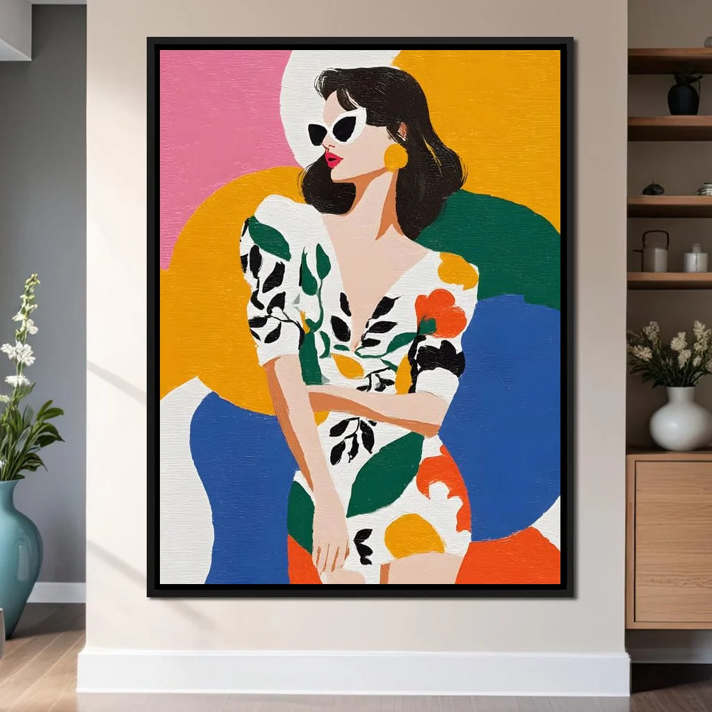 Retro Chic Diva Color Pop Portrait - Image 4