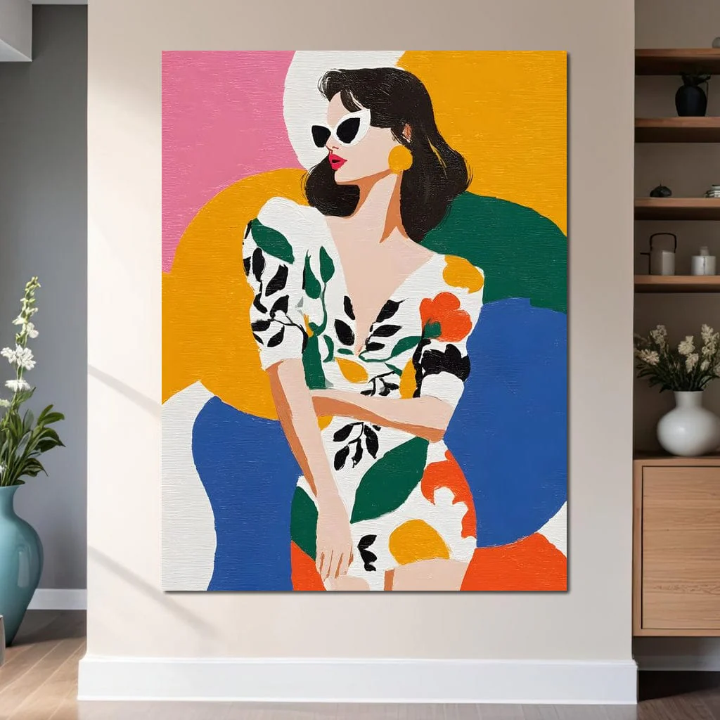 Retro Chic Diva Color Pop Portrait - Image 8
