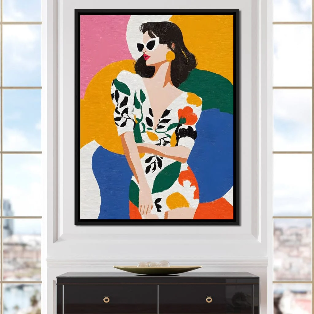 Retro Chic Diva Color Pop Portrait - Image 9