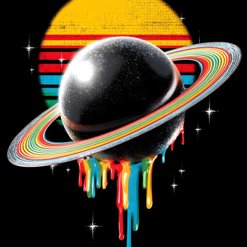 Retro Galactic Rainbow Saturn - Image 14