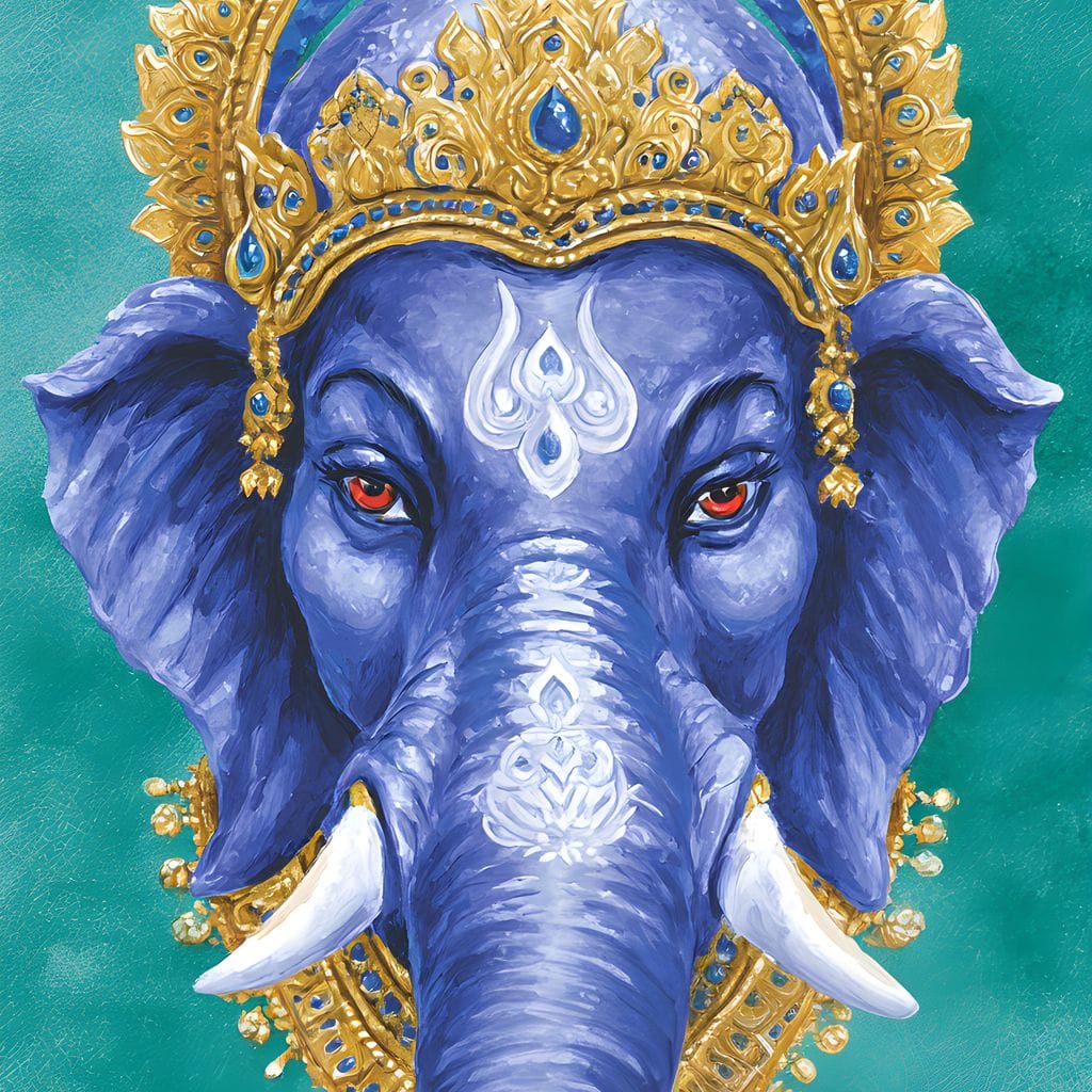 Royal Indigo Elephant Majesty - Image 13