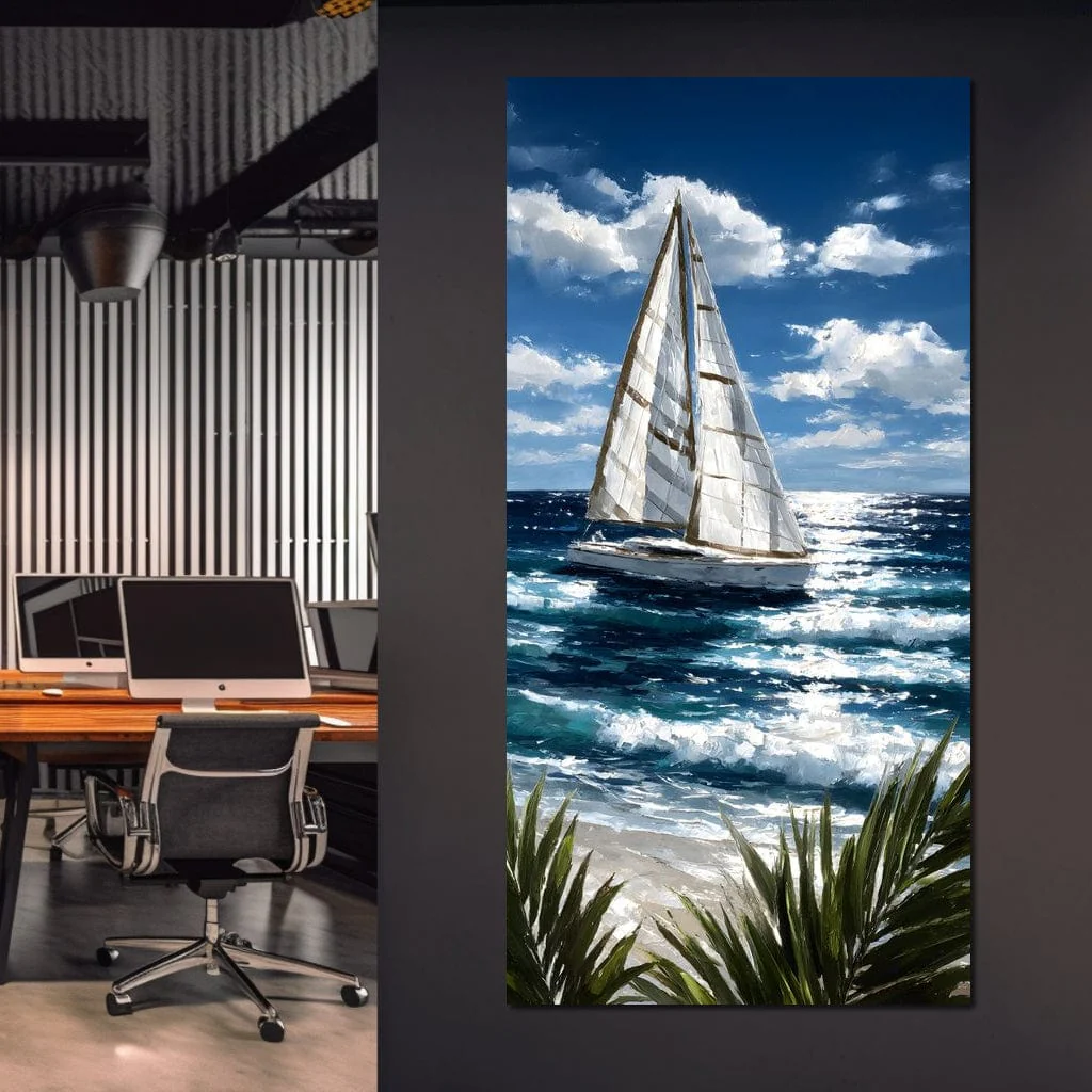 Sailboat Journey Over Turquoise Sea - Image 5