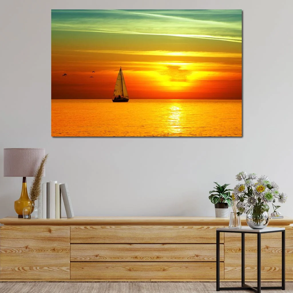 Sailing Boat Sunset - Image 3