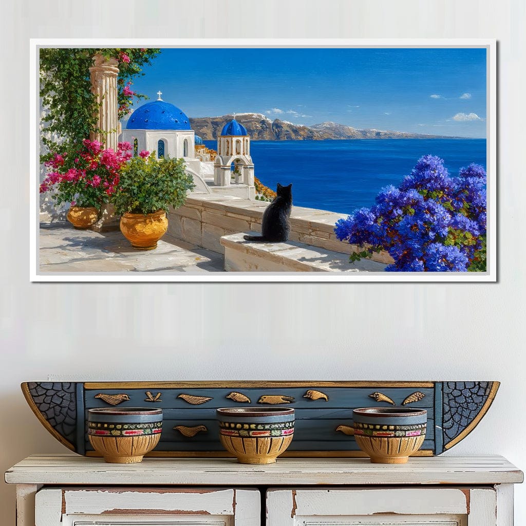 Santorini Blue Domes Cat Escape - Image 10