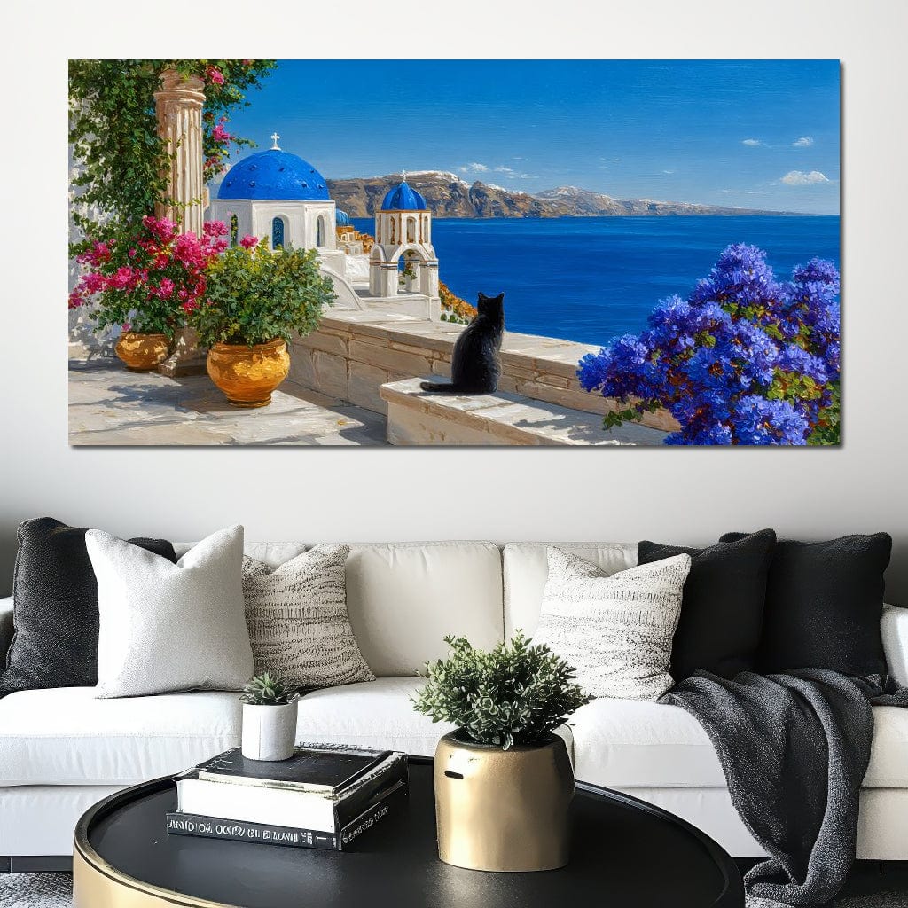 Santorini Blue Domes Cat Escape - Image 8