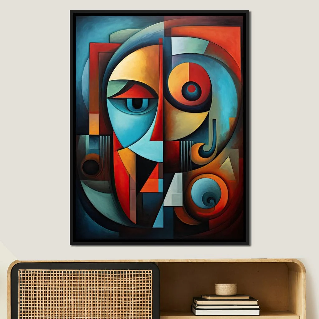 Scarlet, Sienna, and Mustard Cubism - Image 8
