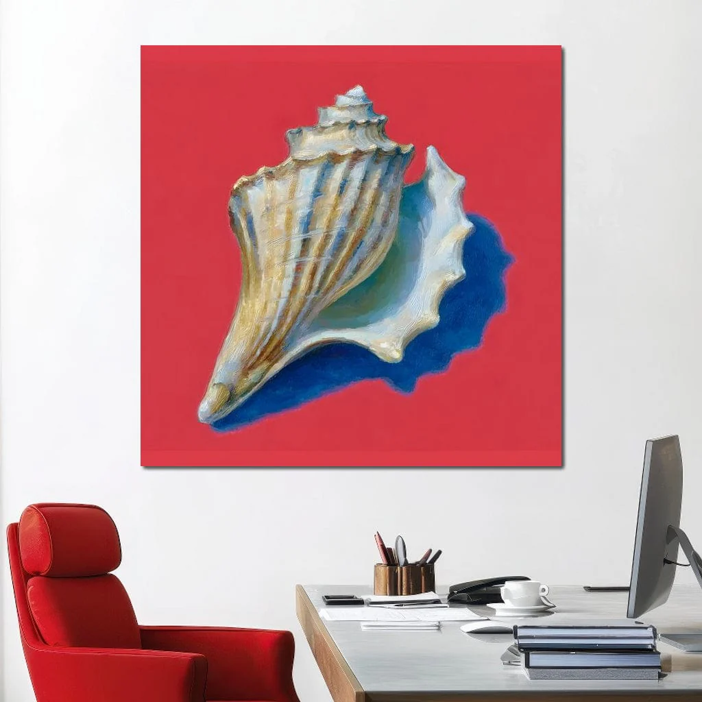 Seashell Symphony on Crimson - Image 11