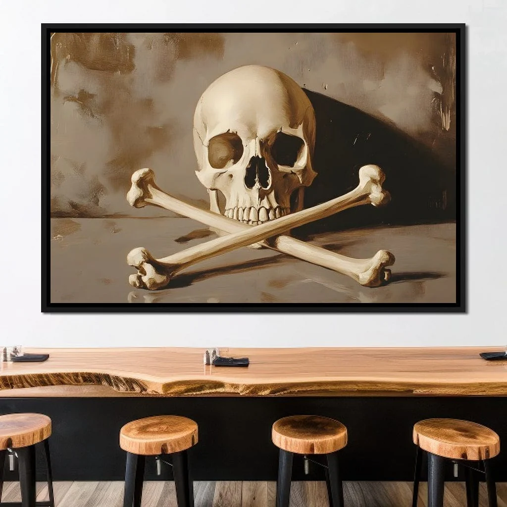 Sepia Skull And Crossbones Still