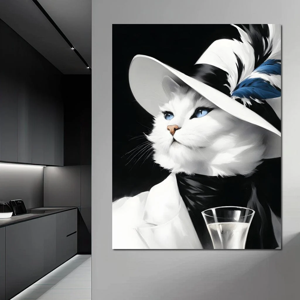 Sophisticated Feline Reverie - Image 4