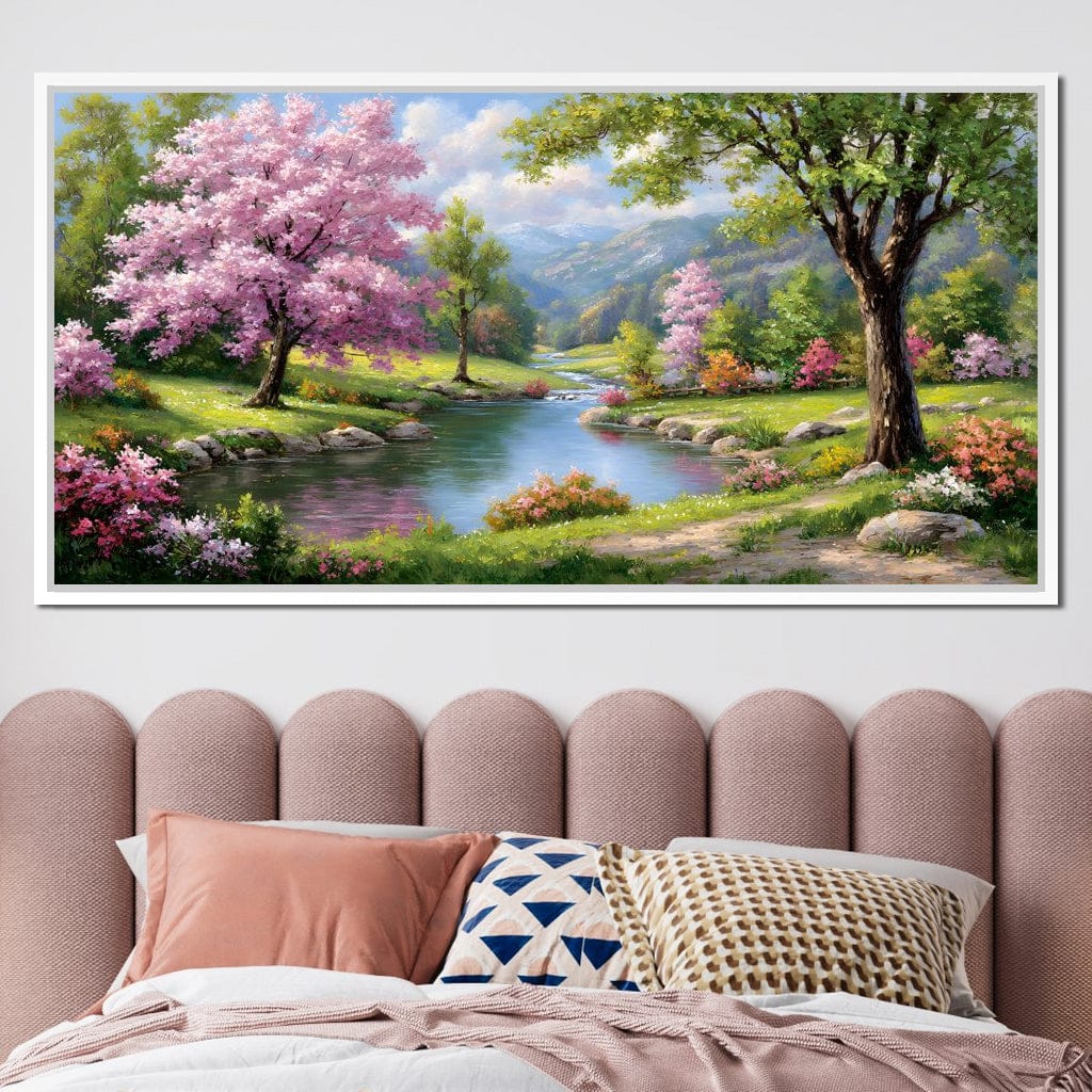 Spring Blossom Mountain Stream