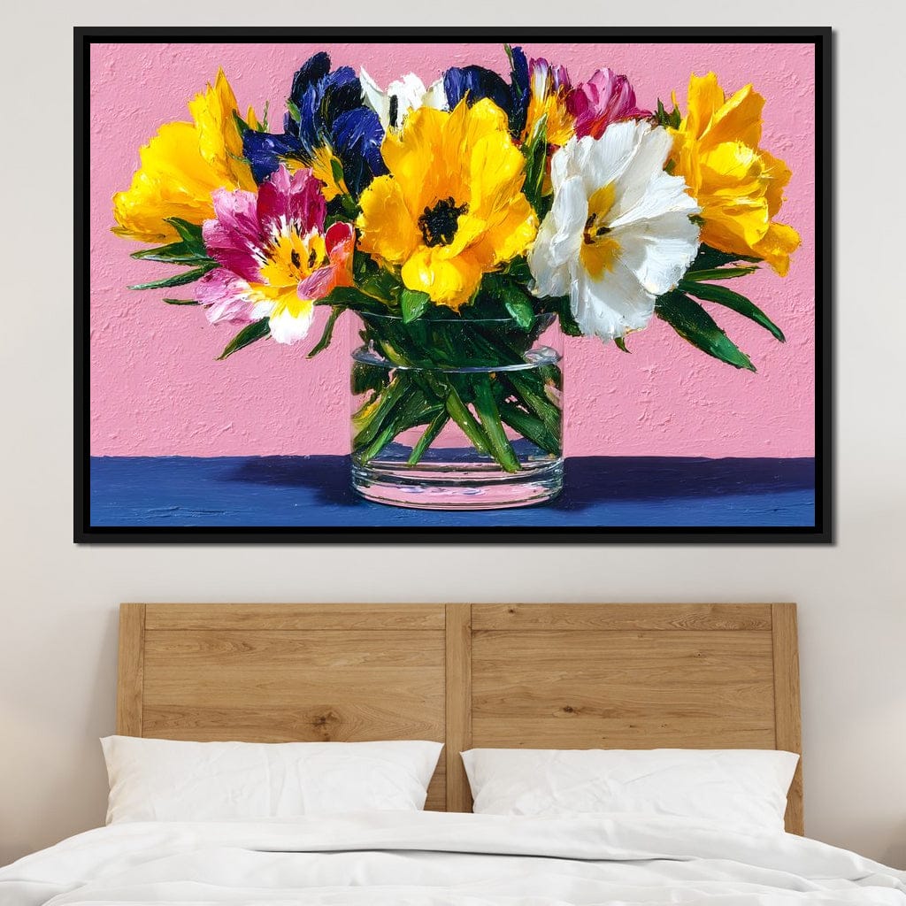 Spring Poppies Glass Vase Pink - Image 5