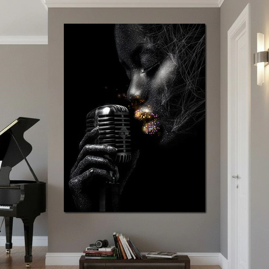 Stardust Singer Noir Portrait - Image 4