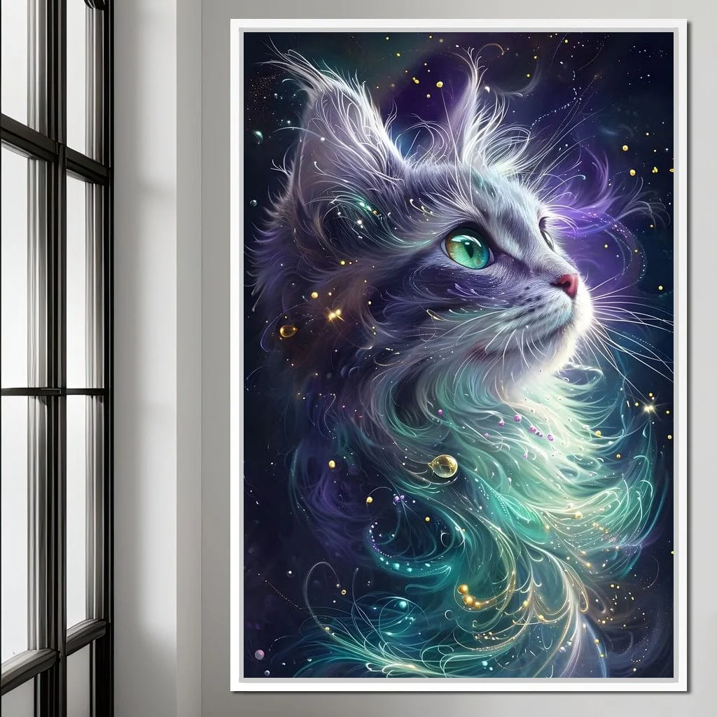 Starlit Feline Nebula Dreams - Image 4