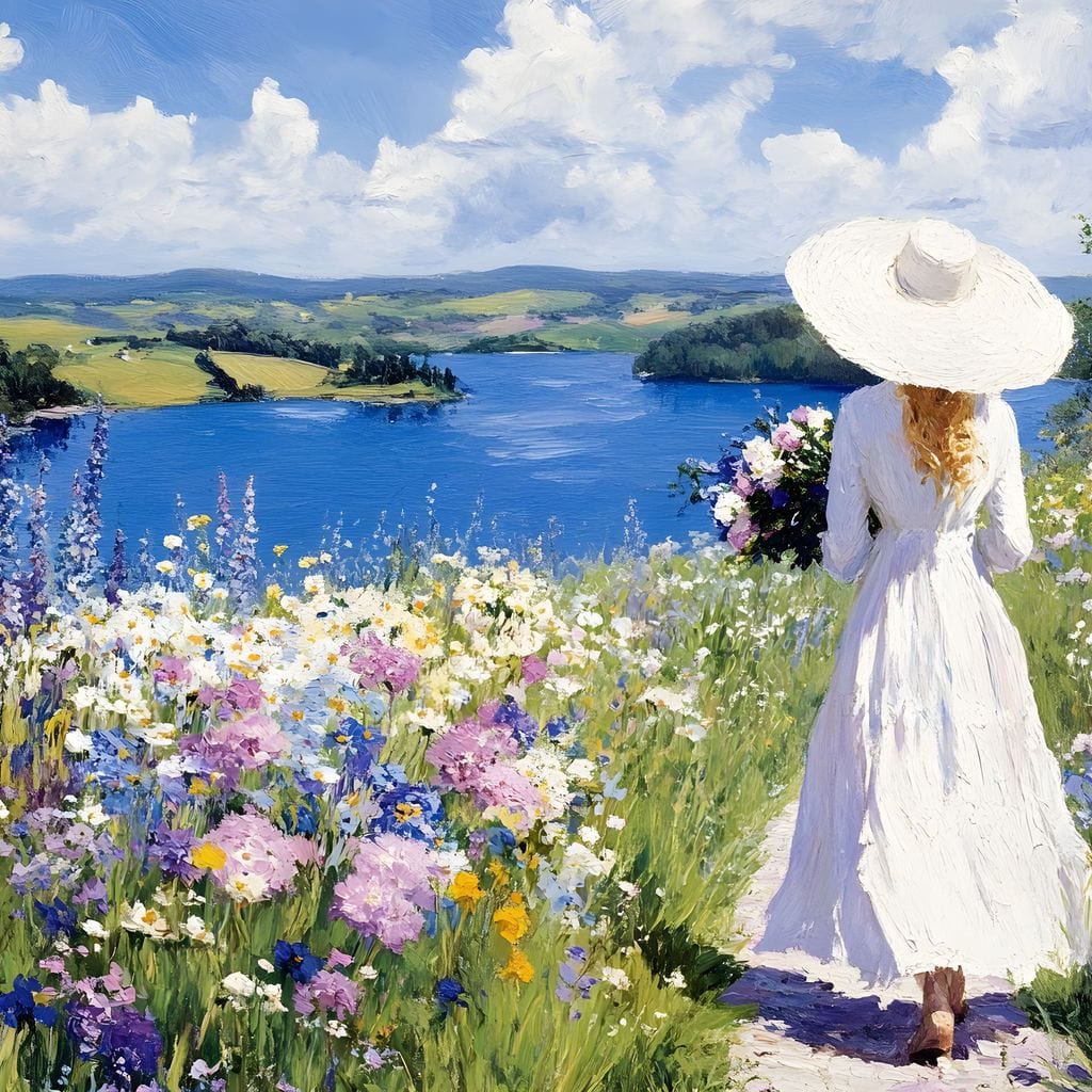 Summer Stroll by the Lake - Image 13