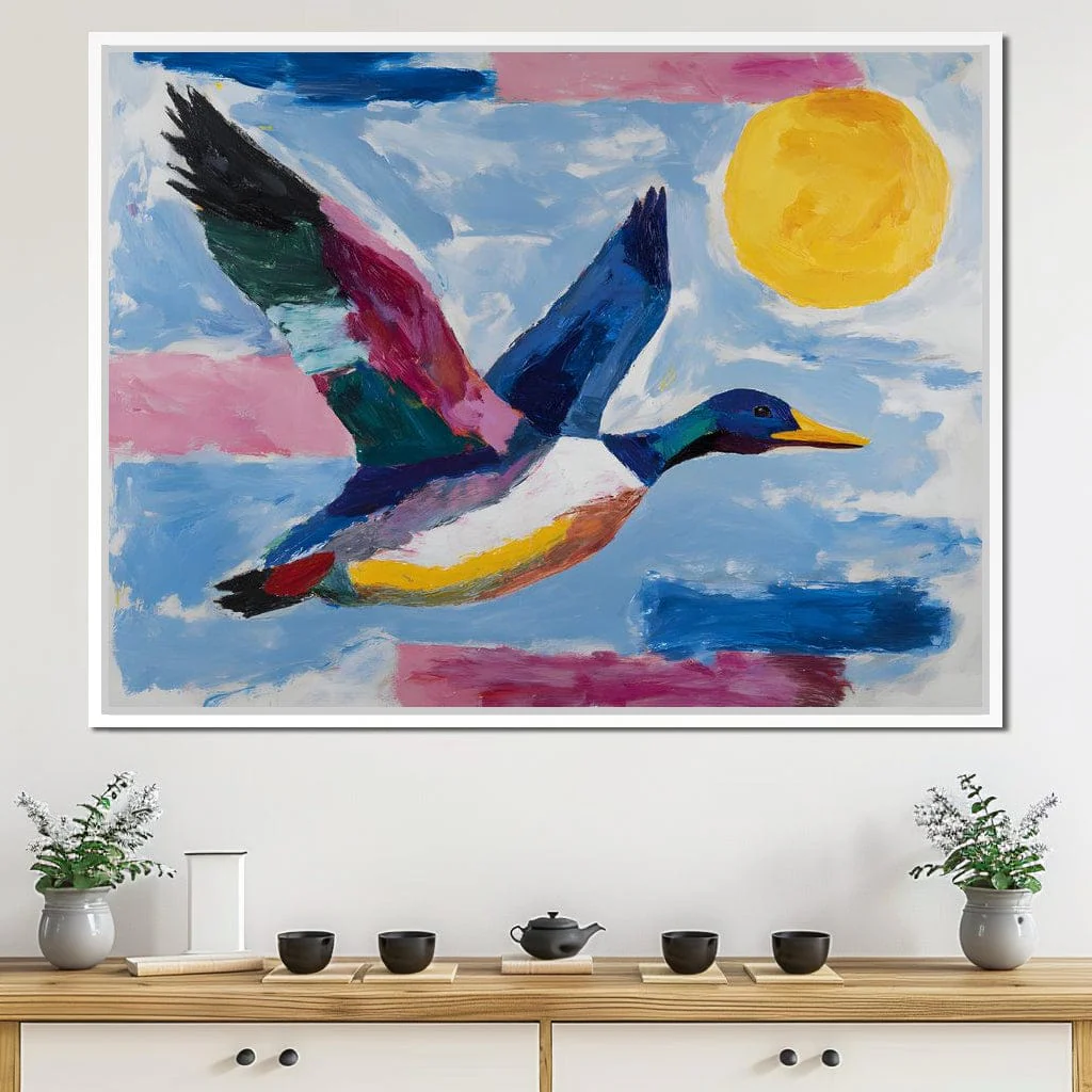 Sunlit Flight of Wild Duck - Image 6