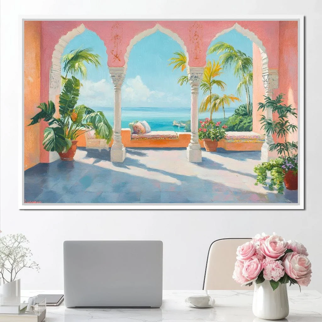 Sunlit Terrace Paradise View
