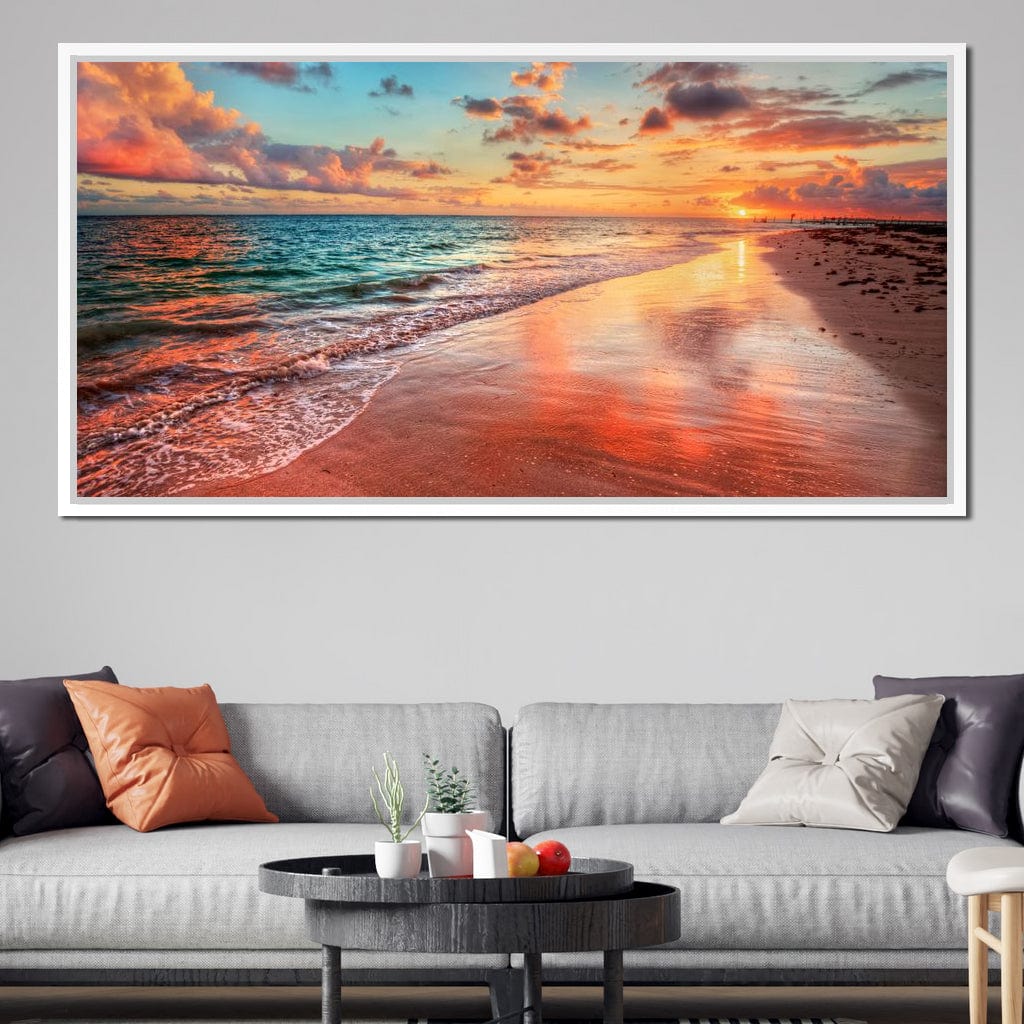 Sunset Over an Ocean Beach Shore - Image 12